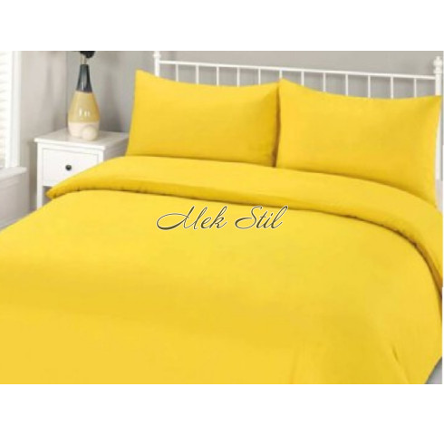 Едноцветно спално бельо в жълто